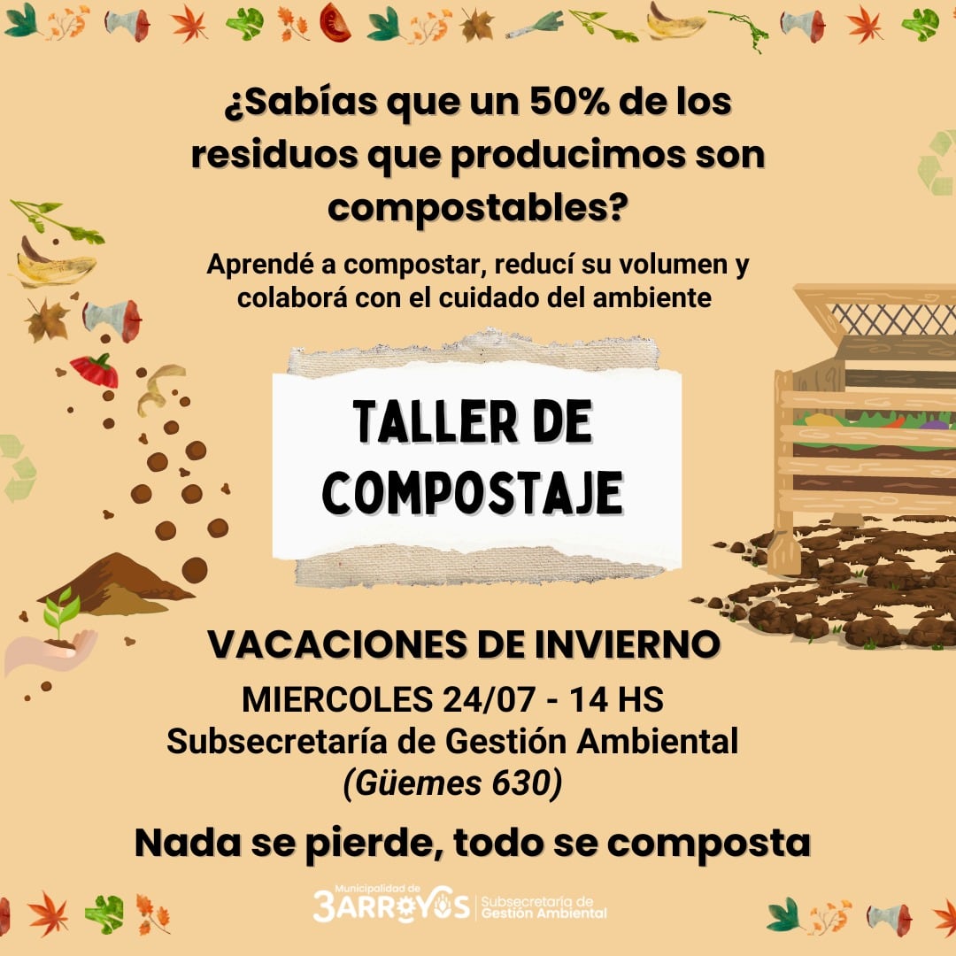 Taller de Compostaje en la Subsecretaría de Gestión Ambiental de Tres Arroyos