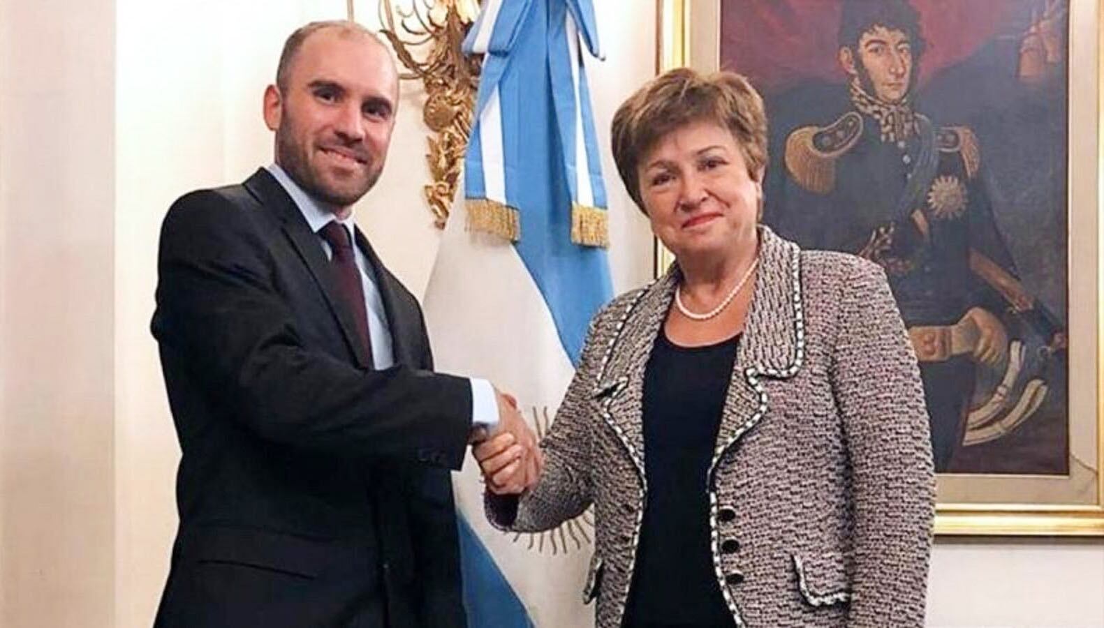 Martín Guzmán y Kristalina Georgieva, titular del FMI