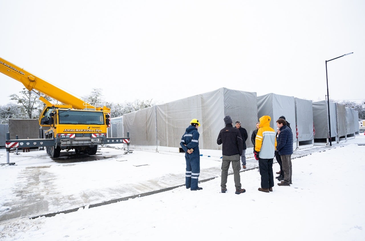 Obra del Hospital Modular en Tolhuin.