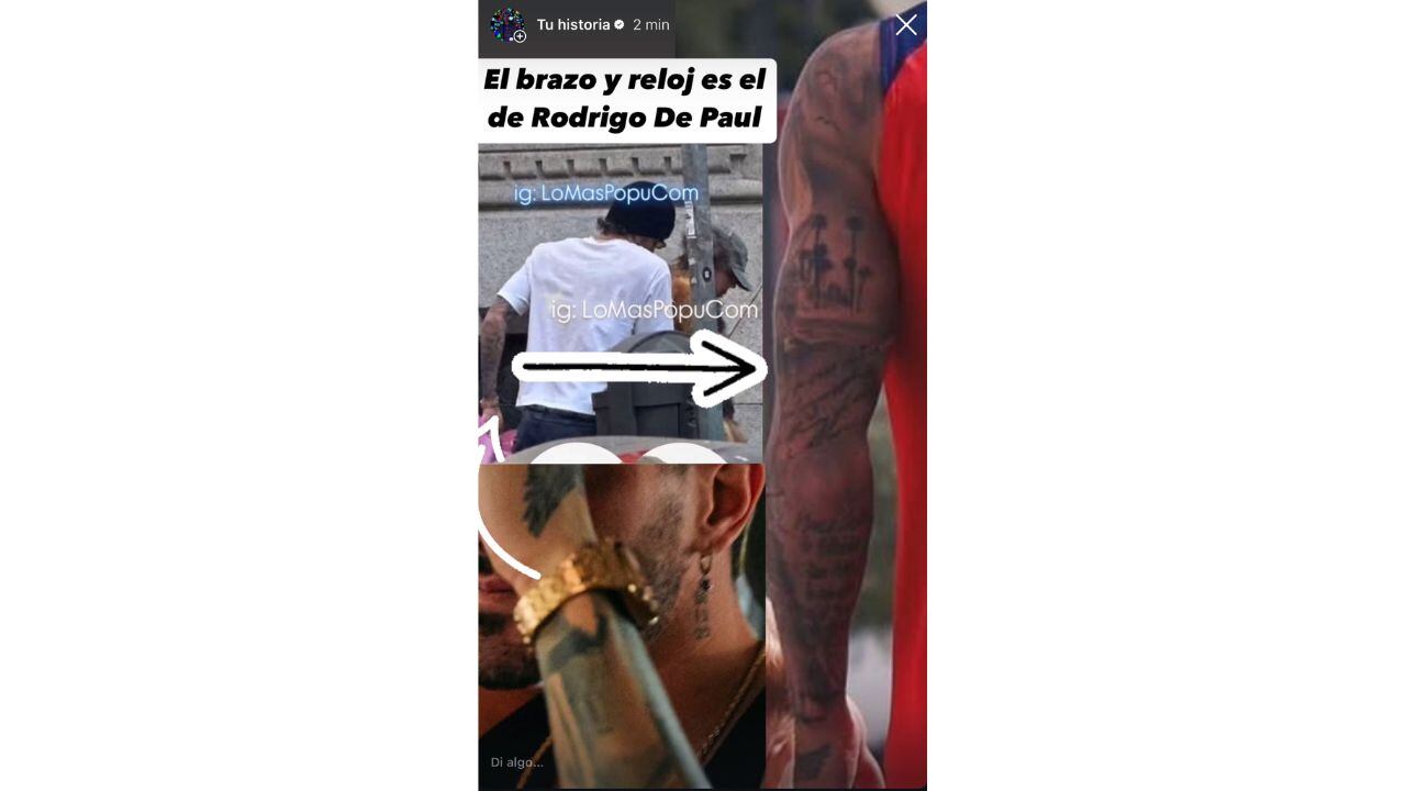 Los tatuajes y reloj que confirmaría que la persona se trataría de Rodrigo De Paul.