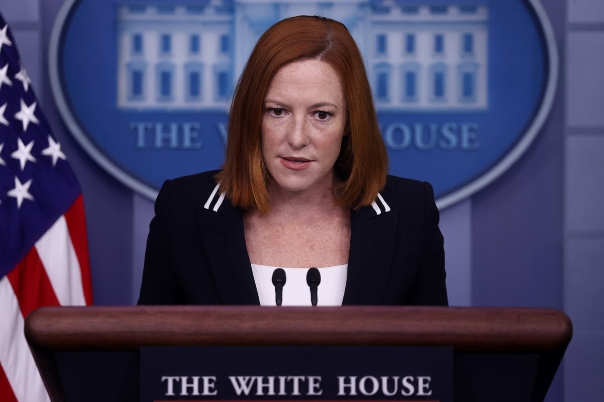 Jen Psaki, la portavoz de la Casa Blanca, acusó de un posible ataque ruso con armas químicas. 