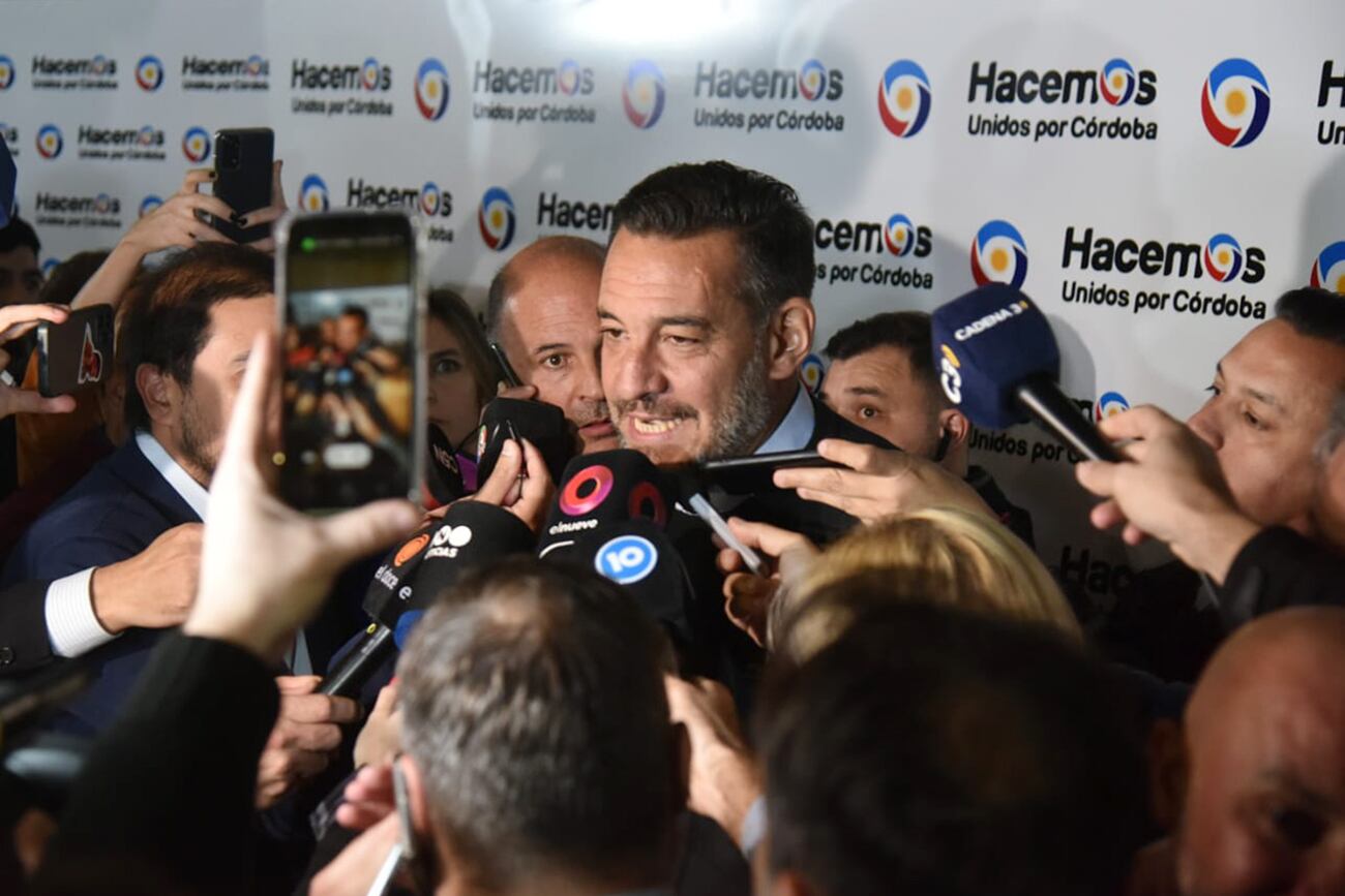 Miguel Siciliano en el Búnker de Hacemos Unidos por Córdoba. (Facundo Luque/ La Voz)