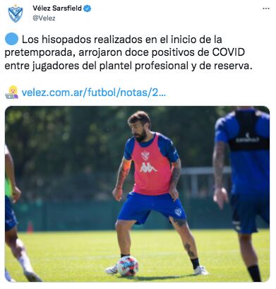 Vélez, uno de los clubes con más bajas por coronavirus.