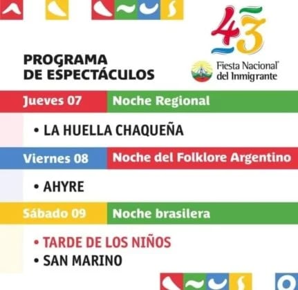 43° edición de la Fiesta Nacional del Inmigrante