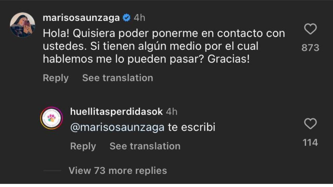 La novia de Martín le escribió a la organización que rescató a Arturo para una posible adopción.