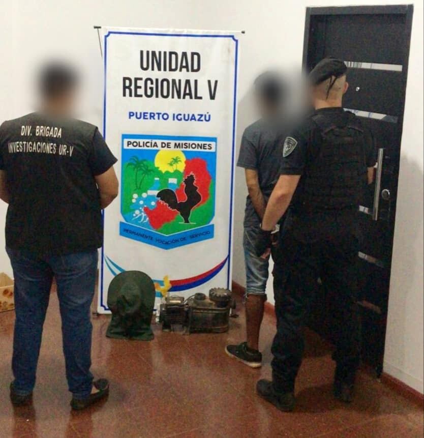 Puerto Iguazú: detienen a un joven y recuperan objetos robados.