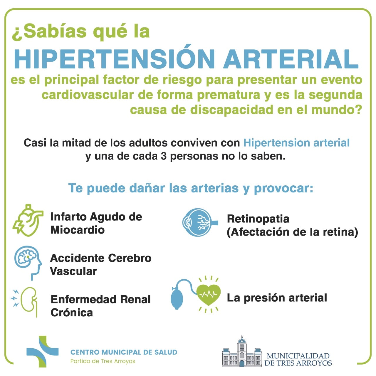 Semana intensiva de control de la Hipertensión Arterial en Tres Arroyos