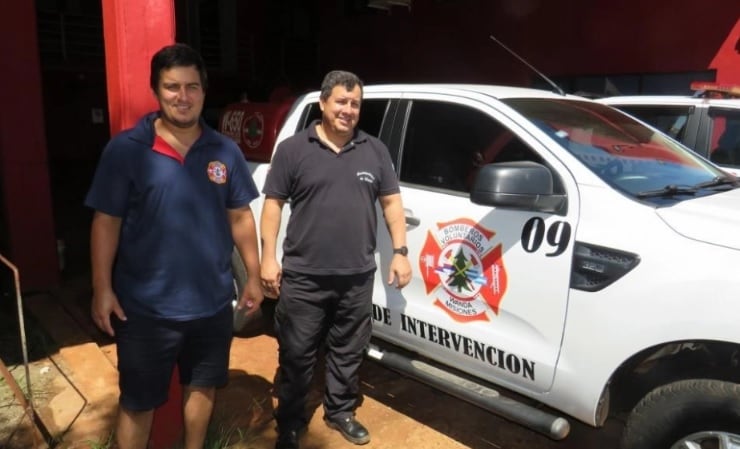 Bomberos Voluntarios de Wanda adquirieron nuevo vehículo de intervención rápida.