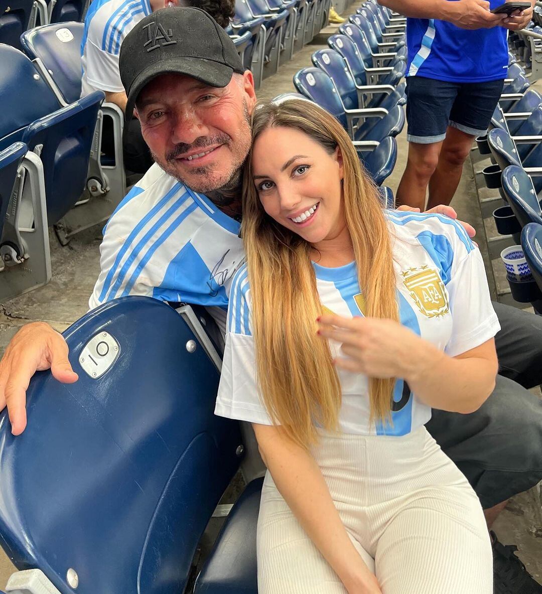 Las fotos de Marcelo Tinelli y  Eugenia Schlatter en la Copa América 2024 que se volvieron virales