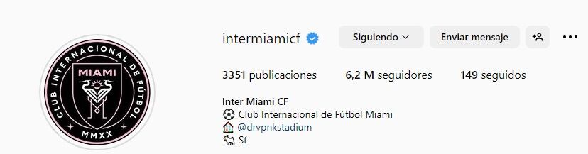 No paran se subir los seguidores del Inter de Miami.