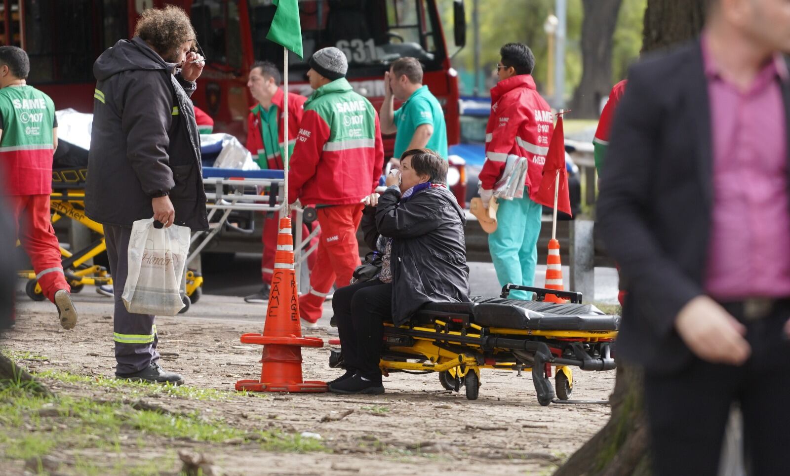 La mayoría de los damnificados terminó con heridas leves o ilesos.