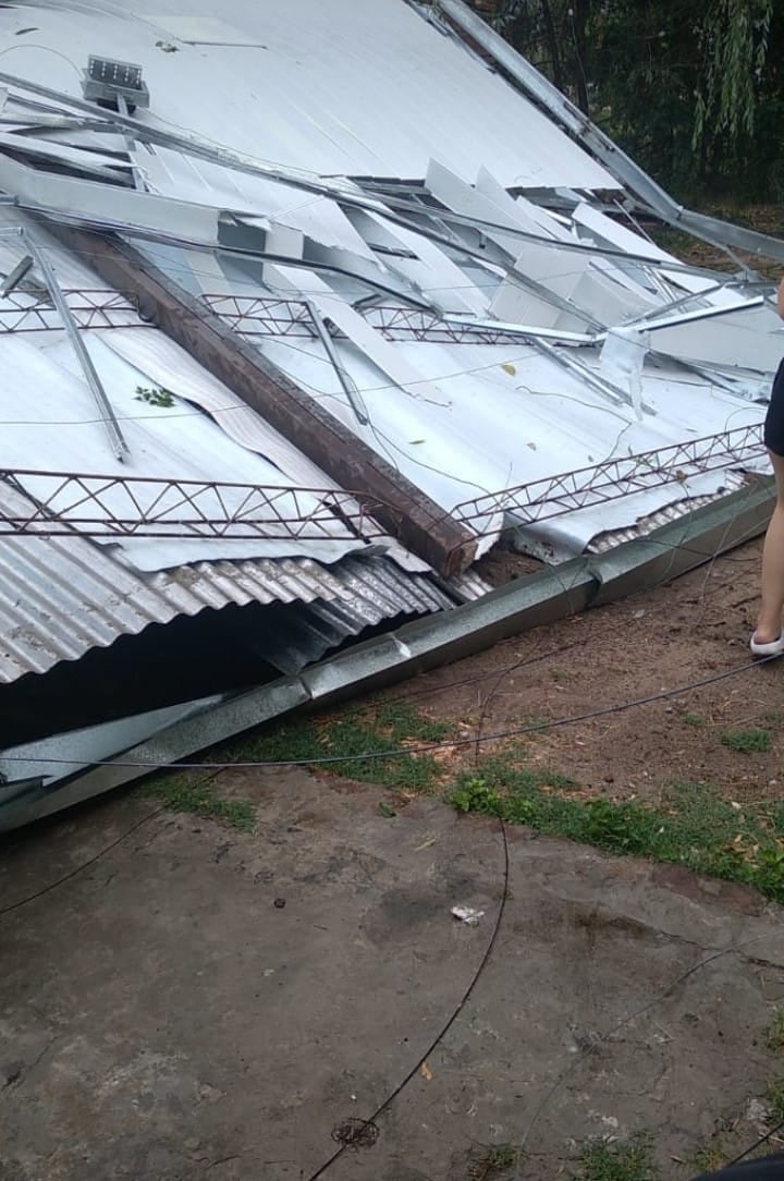 Templo destrozado por temporal