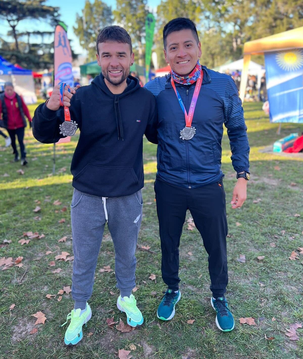 Diego Carnevalle y Gustavo Bravo maratón Arroyito