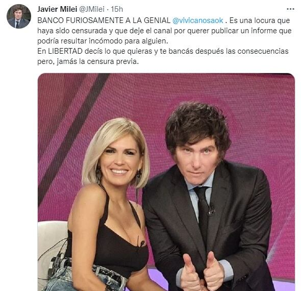 Javier Milei y Viviana Canosa tenían una fuerte relación.