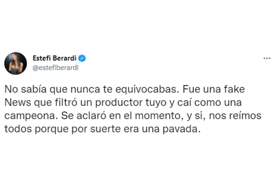 Estefi Berardi salió al cruce tras la respuesta de Lali.