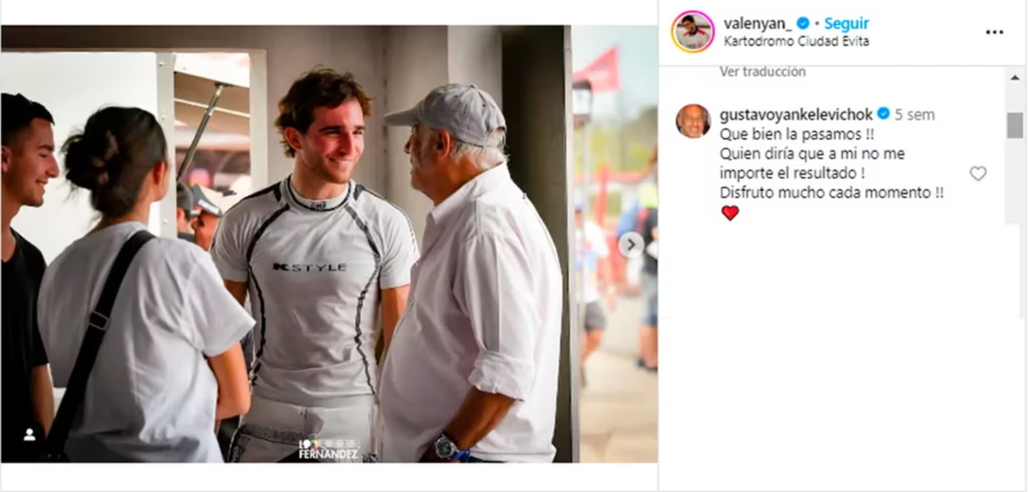 Valentín junto a su abuelo. (Foto: Instagram)