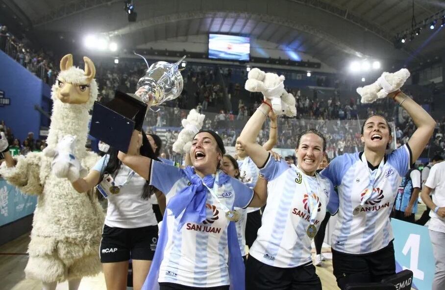 Festejo en el Cantoni tras el título mundial de hockey sobre patines.