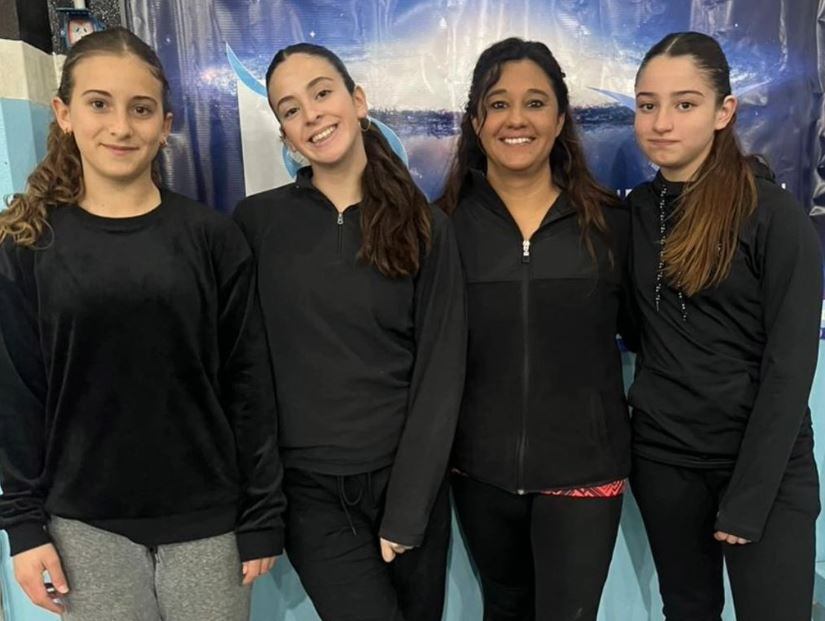 Las juveniles del Club Alemán, en el Nacional nivel 6 de gimnasia artística.