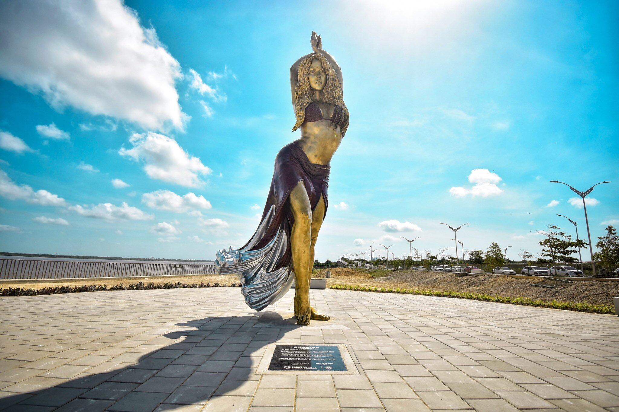 La estatua en honor a Shakira