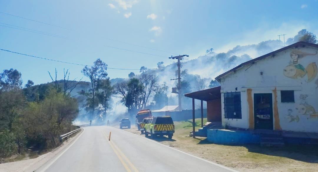 Fuego en Valle Hermoso.