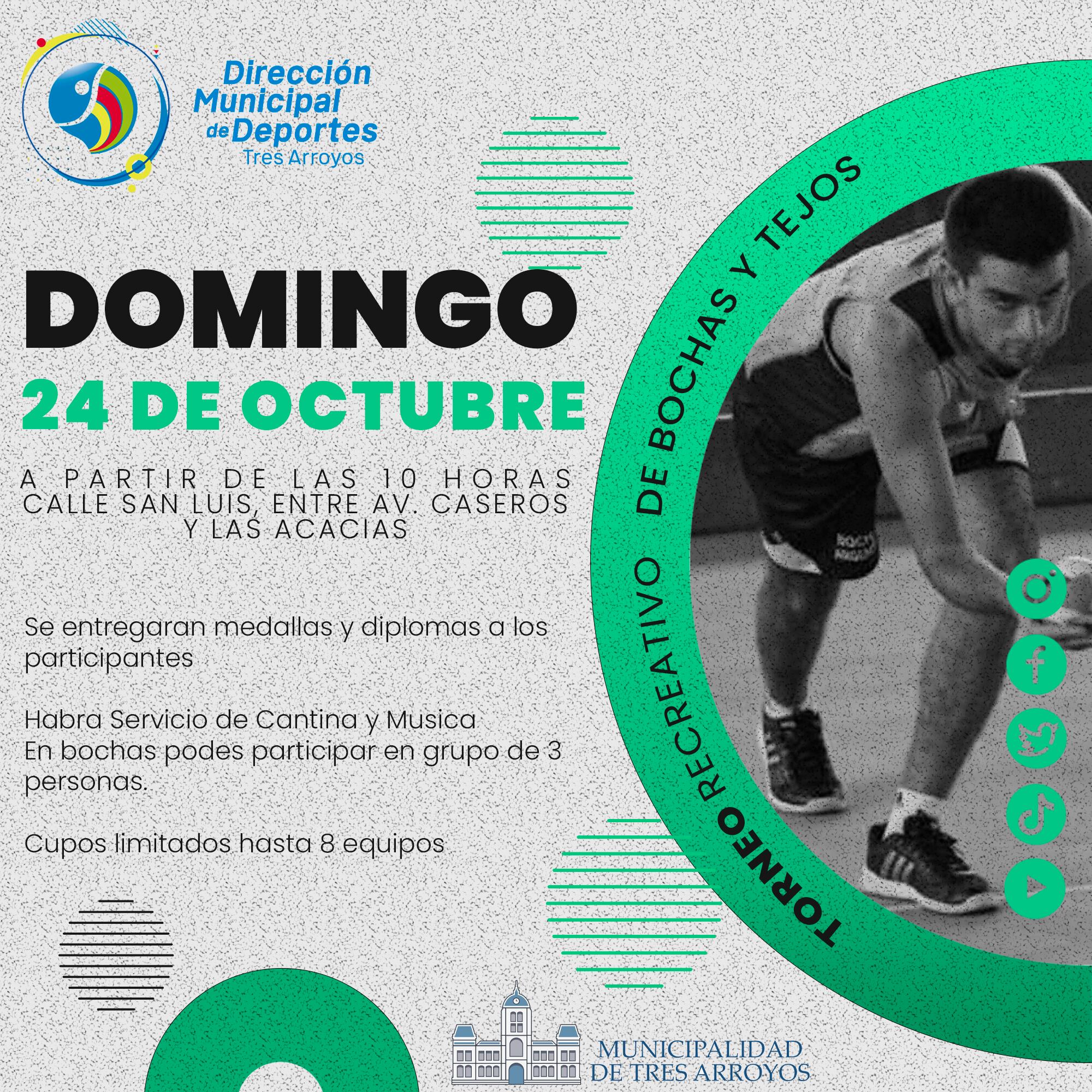 Deportes organiza un Torneo Recreativo de Bochas y Tejo