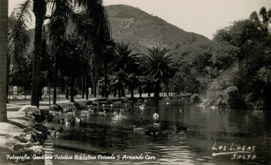 El lago del Parque San Martín.