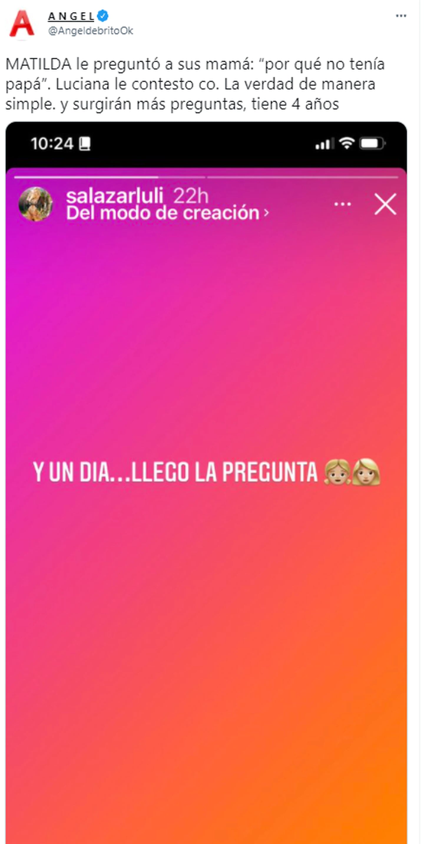 Luciana Salazar le dijo a Matilda la verdad sobre su papá