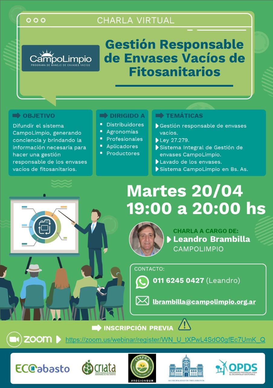 Charla Virtual sobre Gestión Responsable de Envases Vacíos de Fitosanitarios