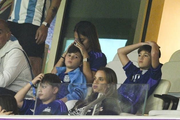 Antonela y los Messi vivieron a pleno cada momento del partido.