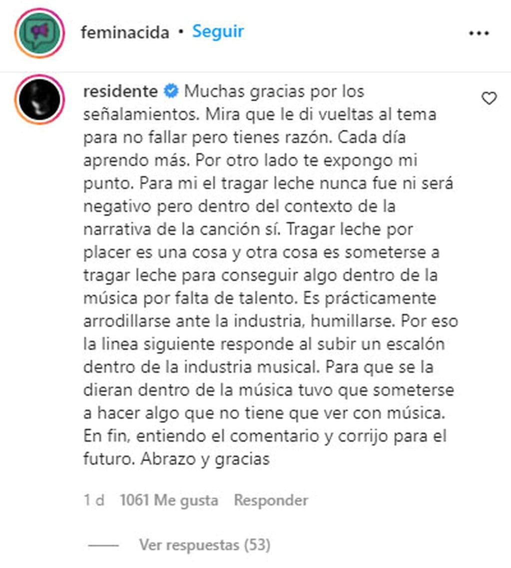 Comentario de Residente