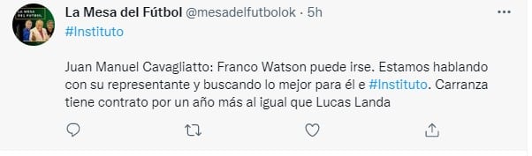 El presidente Juan Manuel Cavagliatto dio precisiones también sobre el actual plantel.