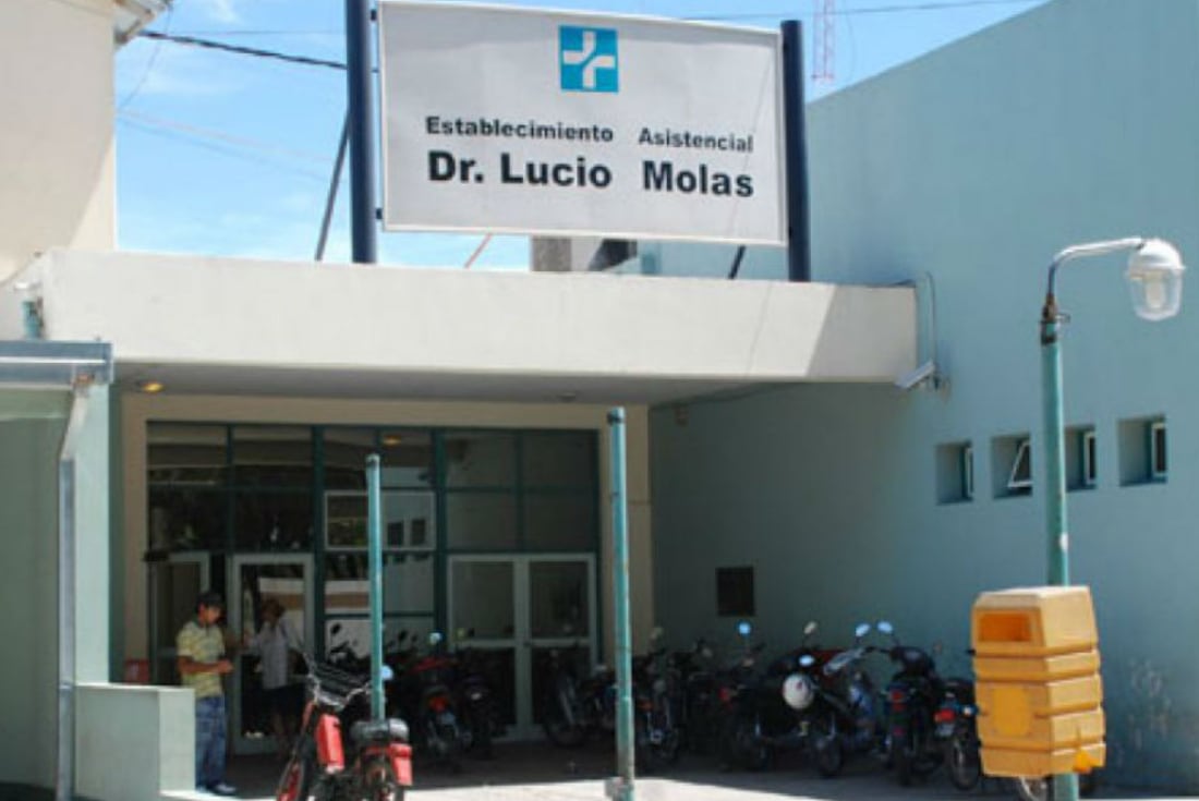 El hospital Lucio Molas, en Santa Rosa de La Pampa, donde está internada la criatura de 13 meses. (Gentileza)