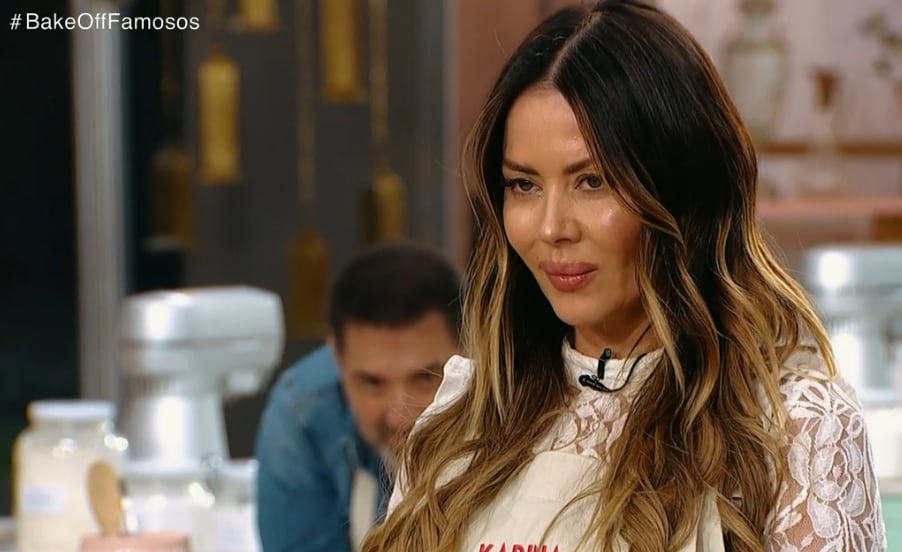 Karina Jelinek cuestionó al jurado de "Bake Off Famosos" tras quedar eliminada. Captura: Telefe