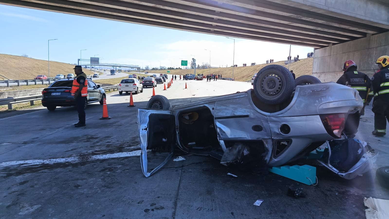 Múltiple siniestro vial en avenida Circunvalación. (Gentileza)