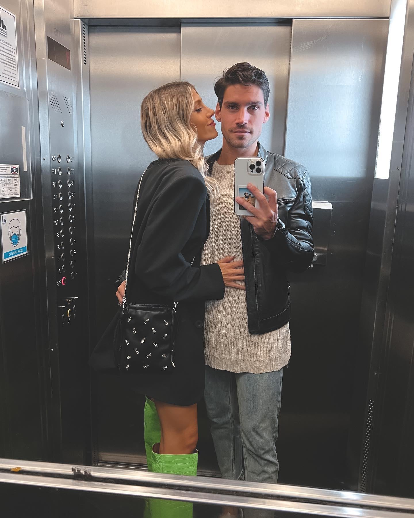 Cande Ruggeri junto a su novio, Nicolás Maccari.