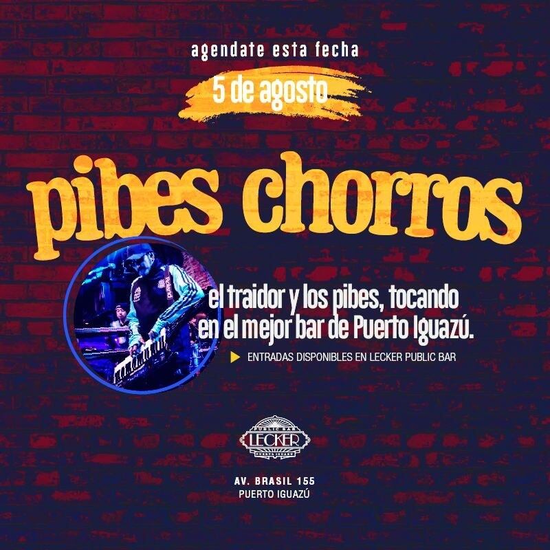 Puerto Iguazú disfrutará una velada a pura cumbia con Los Pibes Chorros.