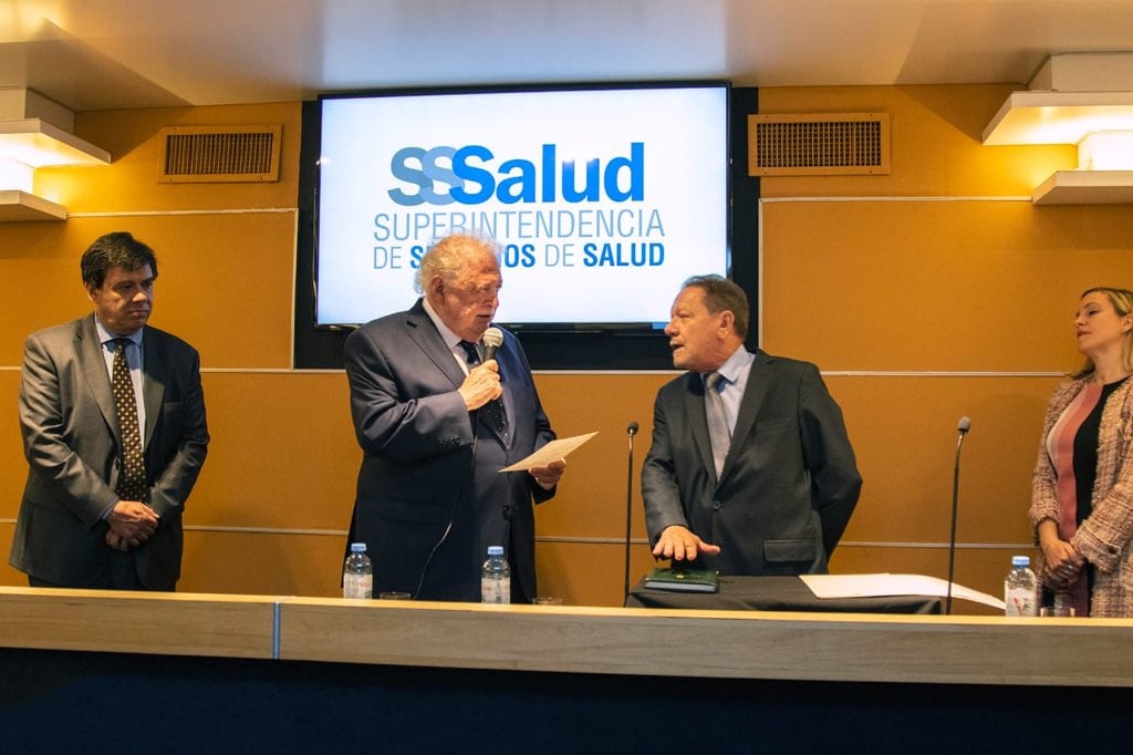 Eugenio Zanarini, durante su asunción como nuevo superintendente de Servicios de Salud de la Nación. (Archivo)