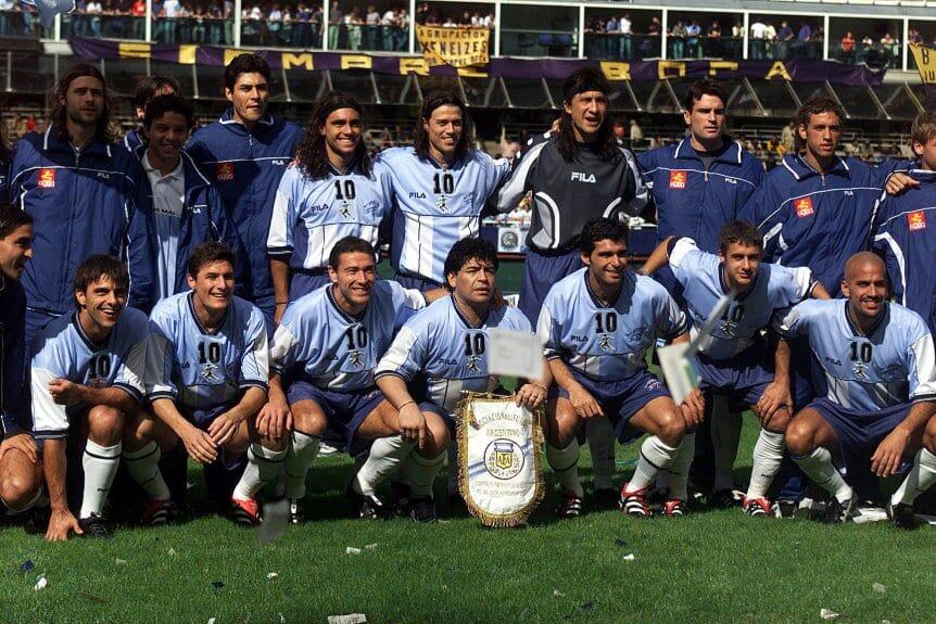 El equipo de la Selección Argentina que jugó con Diego Maradona