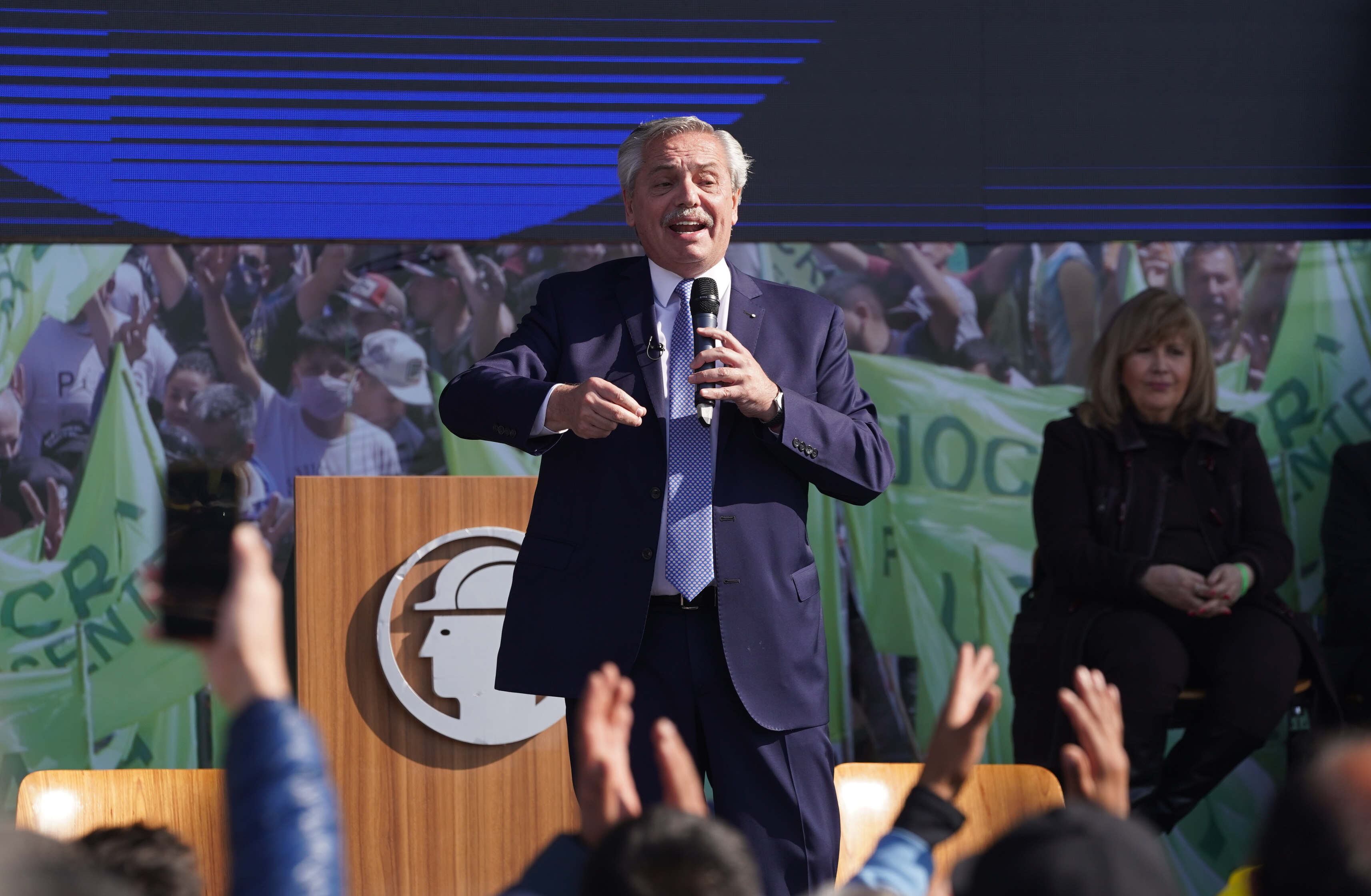 Alberto Fernández 
UOCRA ACTO
Foto Clarín