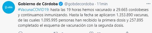 La segunda ola sigue golpeando a la provincia, que avanza con la campaña de vacunación