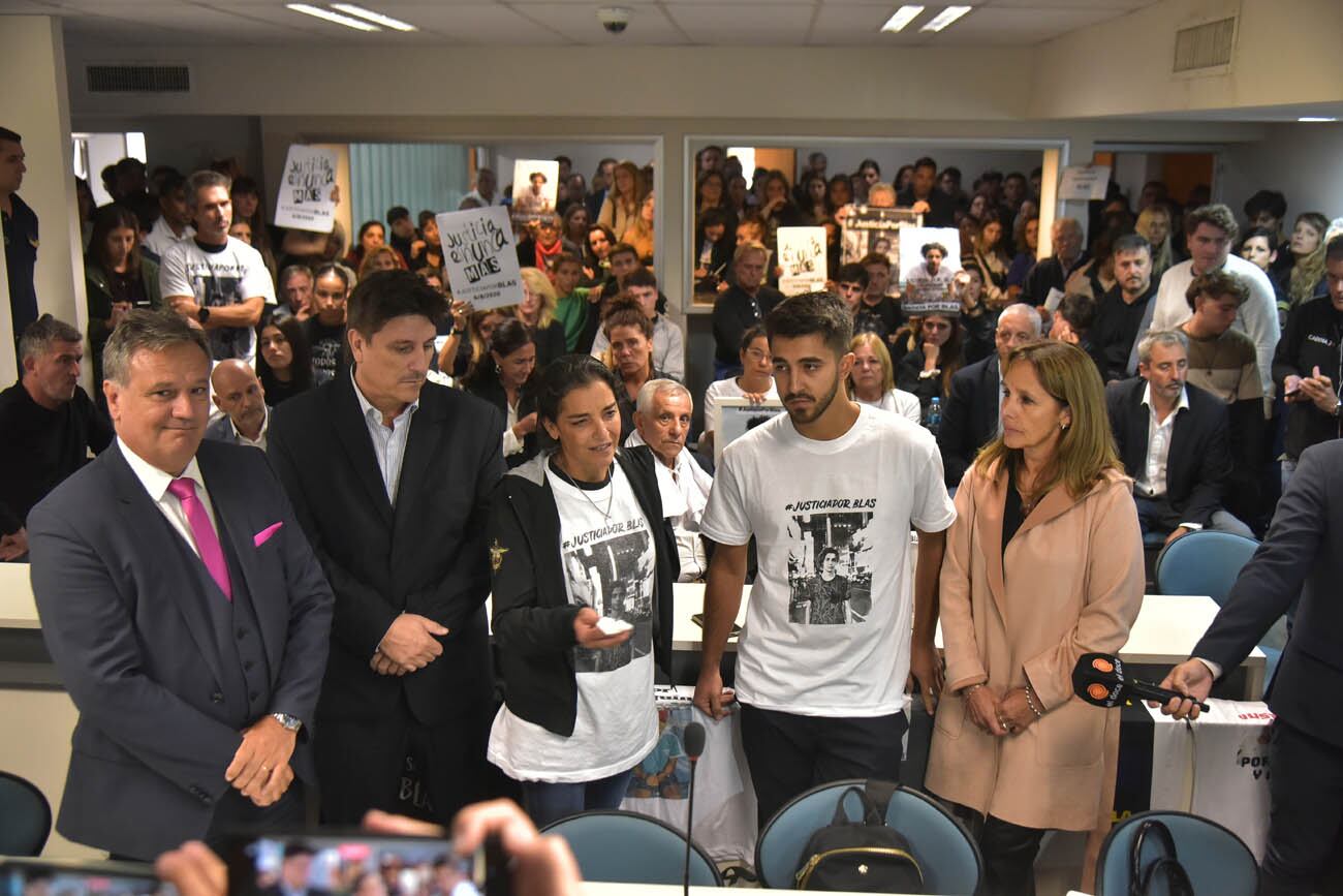 Momentos de la lectura de la sentencia por el crimen de Valentino Blas Correas. (Facundo Luque / La Voz)