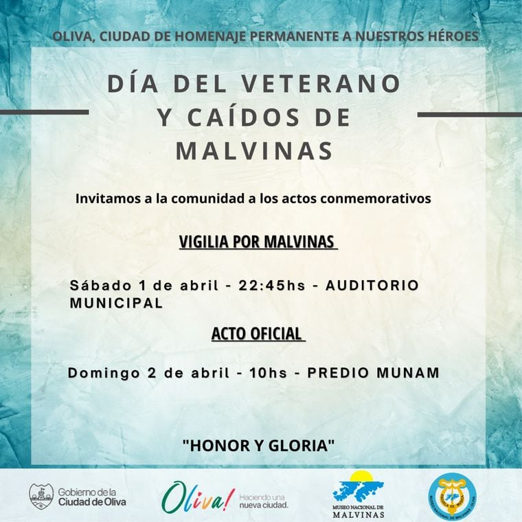 Oliva. Acto por Malvinas.