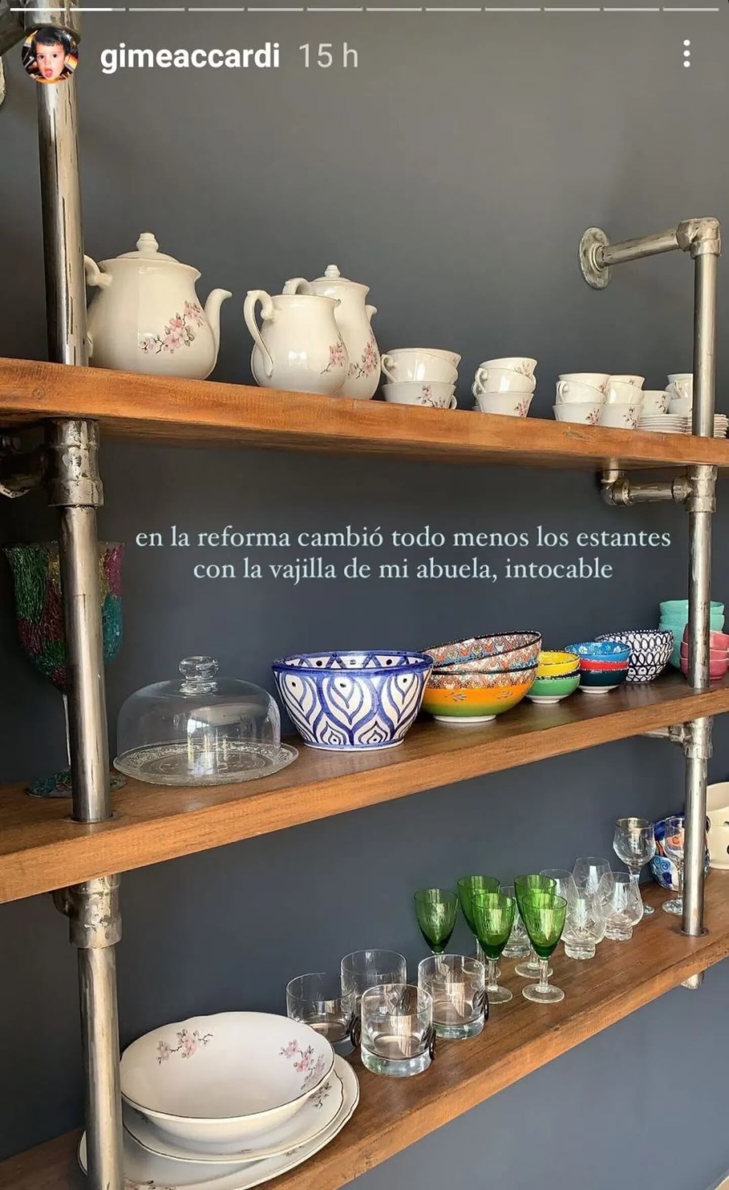 El detalle intocable en la cocina de Gimena Accardi