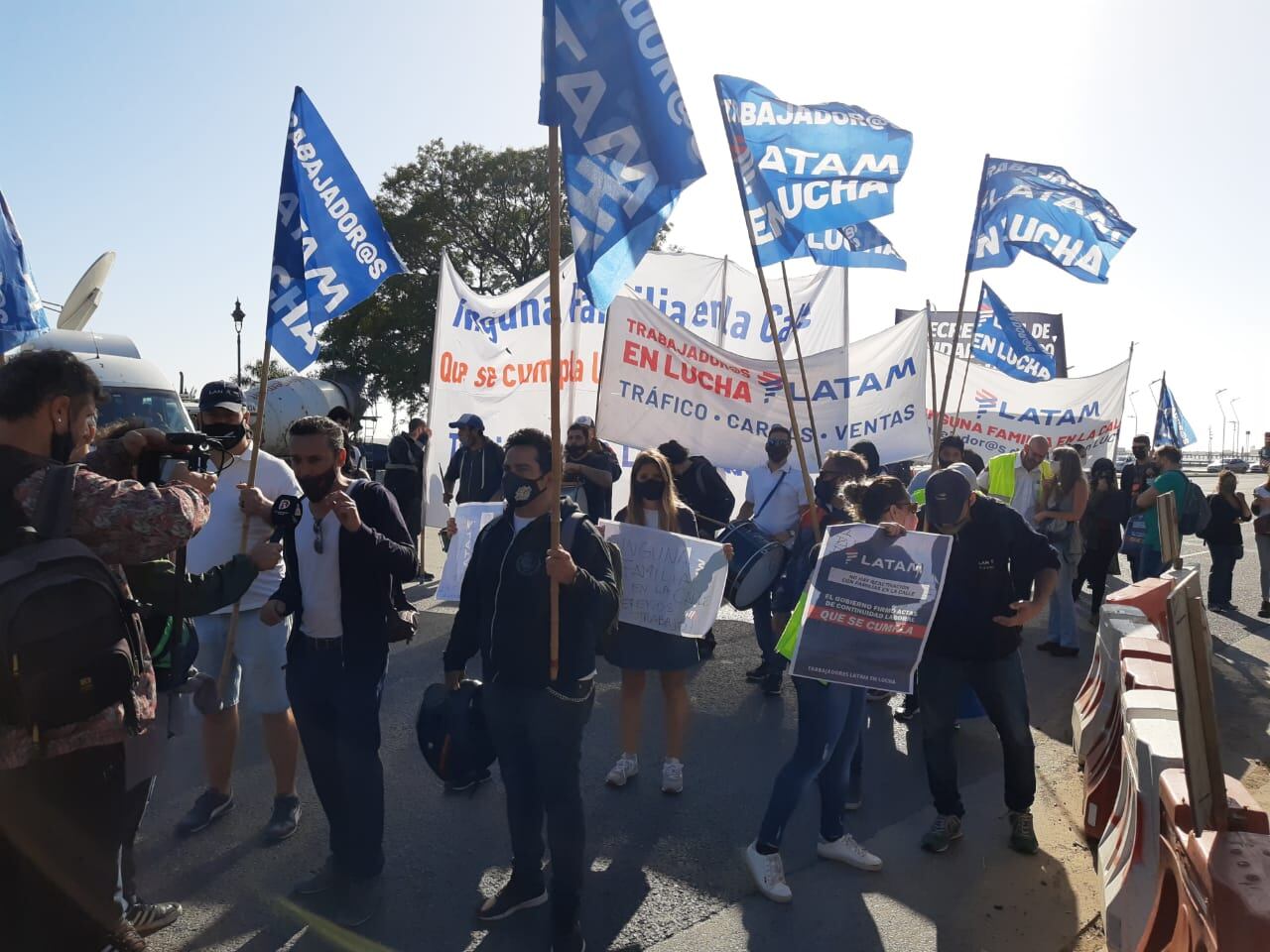 Manifestaciones de ex empleados de LATAM.