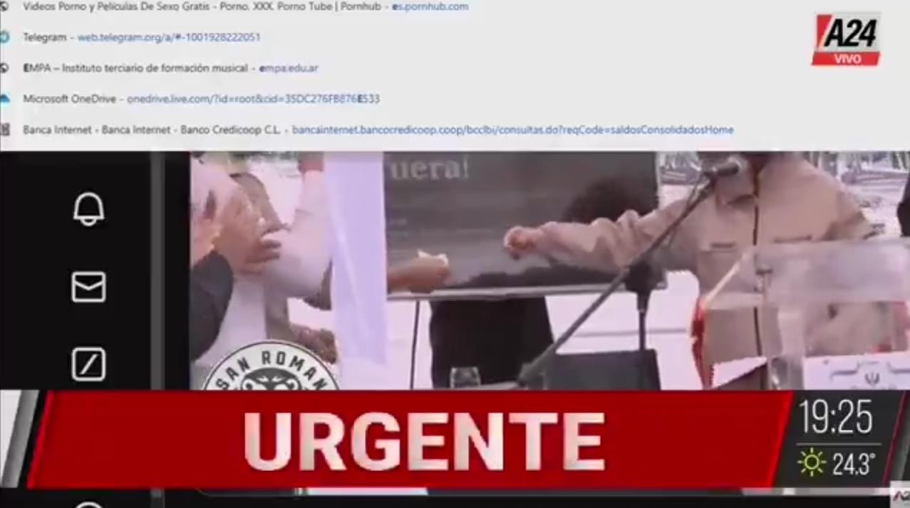 Increíble situación en el noticiero.