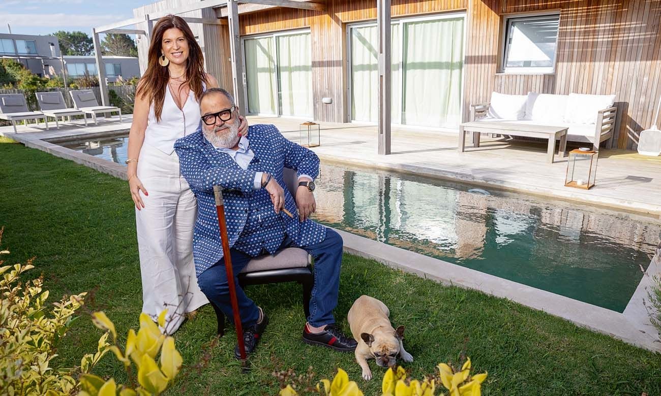 Jorge Lanata y Elba Marcovecchio en la casa de Punta del Este