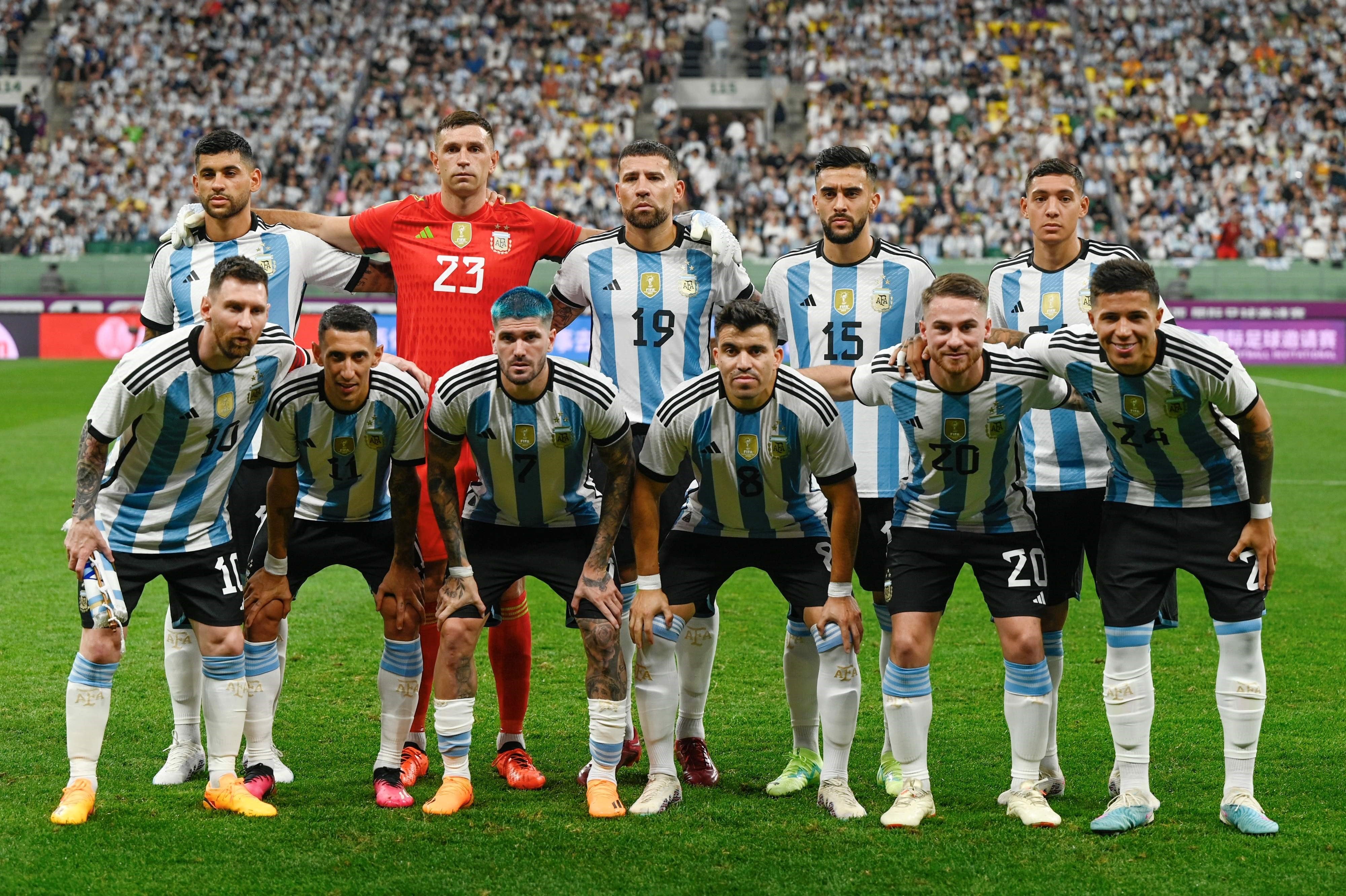 La formación de la Selección Argentina vs. Australia en China (imagen de archivo). Foto: AFP