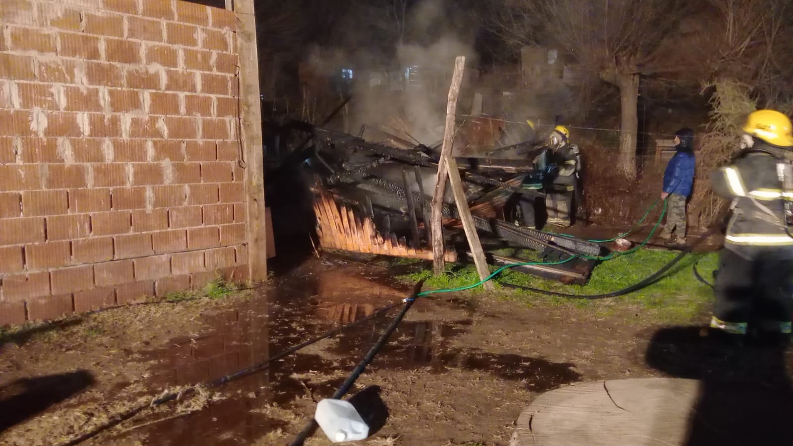 Daños tras el incendio. (Policía)