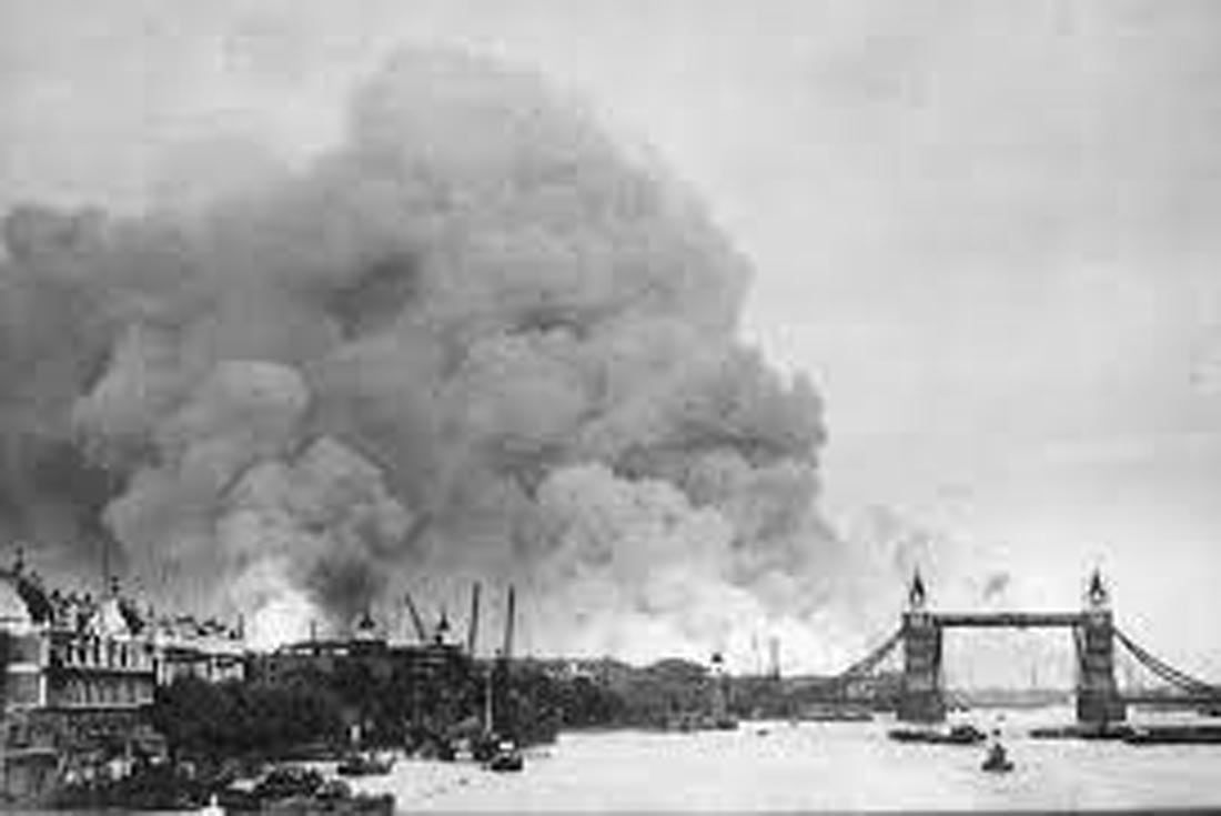 Bombardeo en Londres en la Segunda guerra mundial. (Wikipedia)