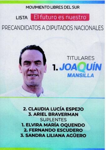 Movimiento Libres del Sur quedó fuera de las generales por un 0,01%